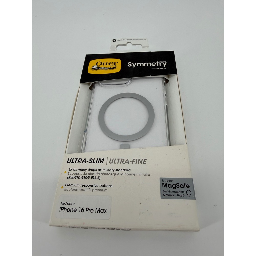 OtterBox Symmetry MagSafe Case iPhone 16 Pro Max Clear Slim Rugged 77-96419